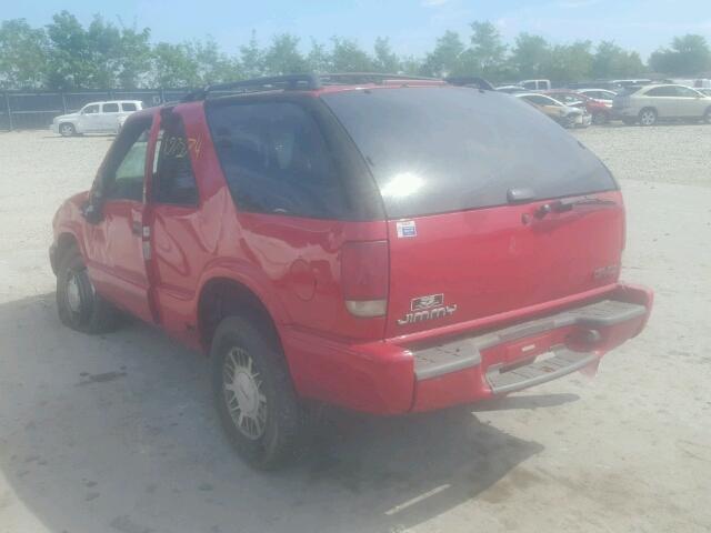 1GKCT18WXXK514427 - 1999 GMC JIMMY RED photo 3