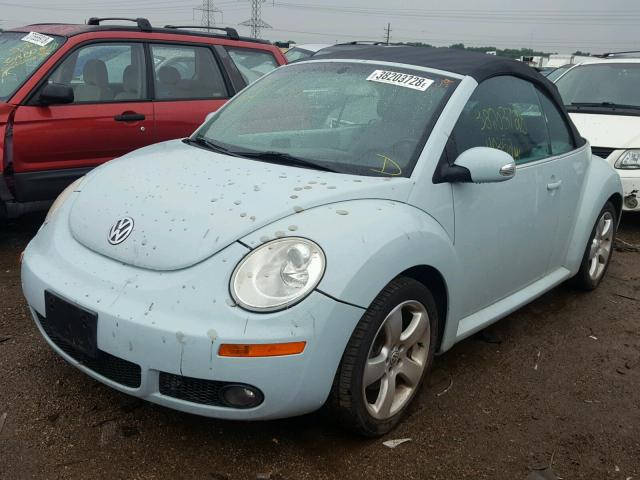 3VWSF31Y56M306420 - 2006 VOLKSWAGEN NEW BEETLE 蓝色 照片 2
