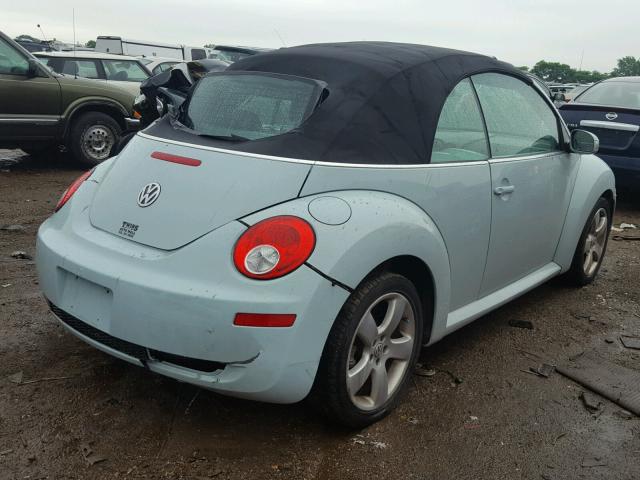 3VWSF31Y56M306420 - 2006 VOLKSWAGEN NEW BEETLE 蓝色 照片 4
