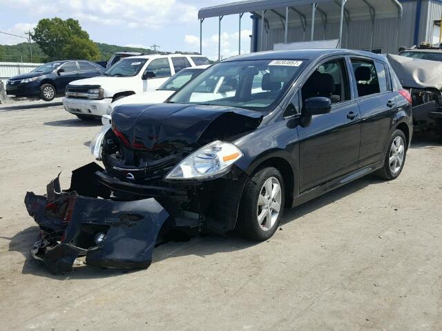 3N1BC1CP1CK253942 - 2012 NISSAN VERSA S/SL BLACK photo 2