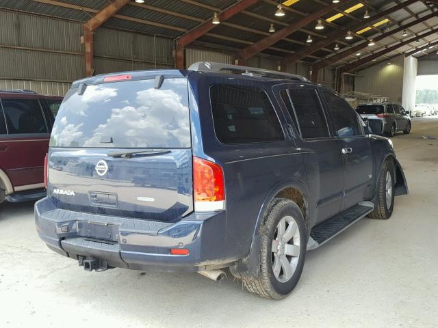 5N1BA08D58N627087 - 2008 NISSAN ARMADA SE BLUE photo 4