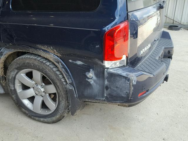 5N1BA08D58N627087 - 2008 NISSAN ARMADA SE BLUE photo 9