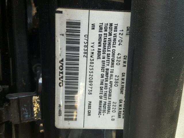 YV1MW382552089738 - 2005 VOLVO V50 2.4I BLACK photo 10