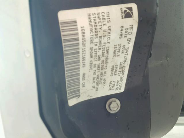 1G8AG52F15Z166149 - 2005 SATURN ION LEVEL SILVER photo 10