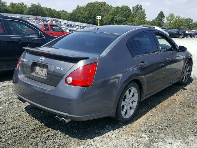 1N4BA41E48C820654 - 2008 NISSAN MAXIMA SE GRAY photo 4