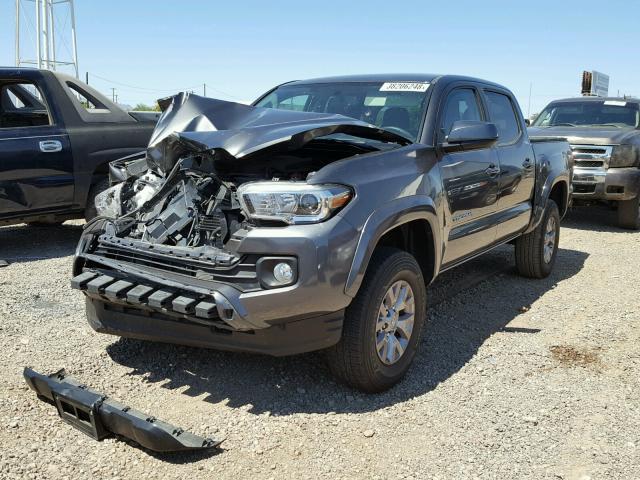 3TMAZ5CN7HM038302 - 2017 TOYOTA TACOMA DOU GRAY photo 2