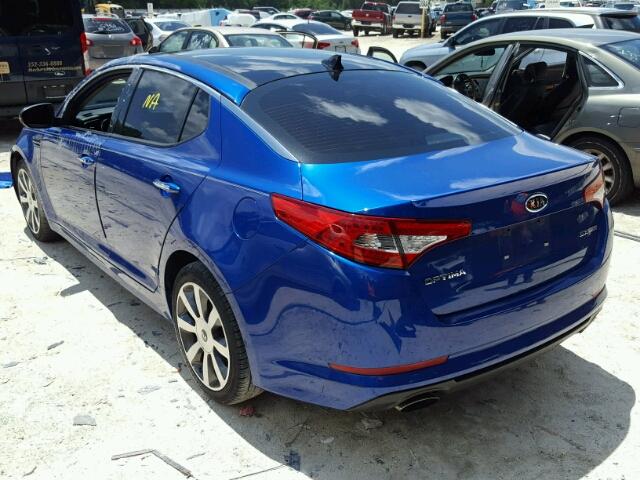 5XXGR4A69CG075930 - 2012 KIA OPTIMA SX BLUE photo 3