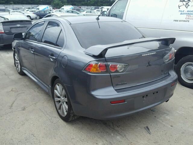 JA32U8FWXBU019723 - 2011 MITSUBISHI LANCER GTS GRAY photo 3