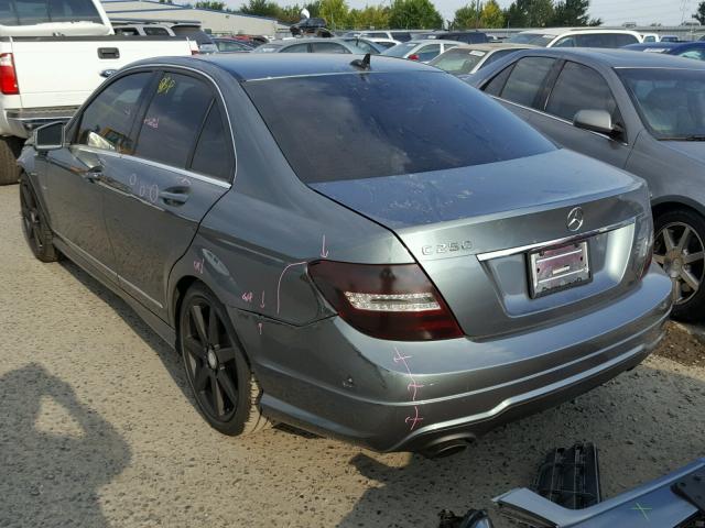 WDDGF4HB9CA729788 - 2012 MERCEDES-BENZ C 250 GRAY photo 3