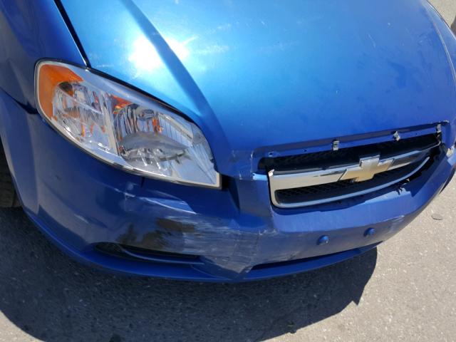 KL1TD56648B068173 - 2008 CHEVROLET AVEO BASE Көк фото 9