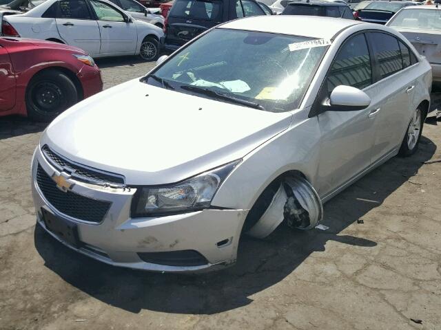 1G1PC5SBXE7182430 - 2014 CHEVROLET CRUZE LT SILVER photo 2