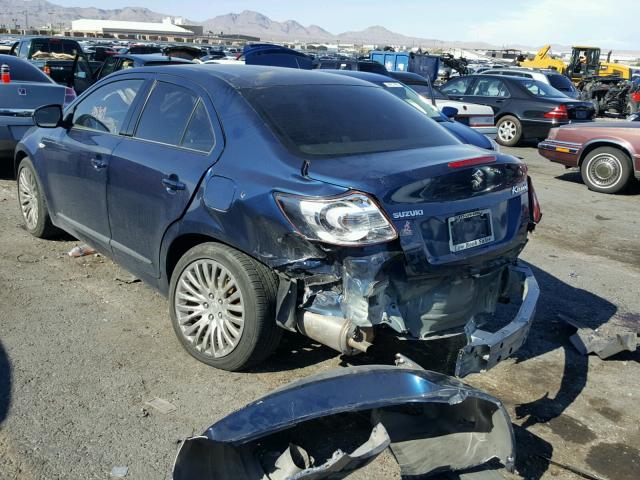 JS2RE9A38B6110113 - 2011 SUZUKI KIZASHI SE BLUE photo 3