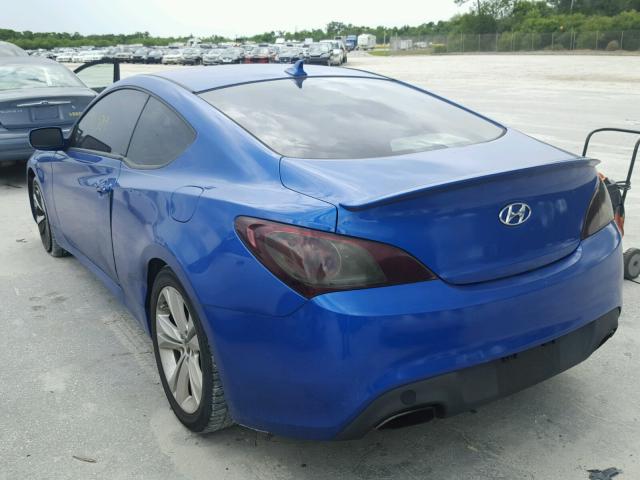 KMHHT6KD2BU059622 - 2011 HYUNDAI GENESIS CO BLUE photo 3