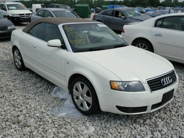 WAUAC48H43K031335 - 2003 AUDI A4 1.8 CAB WHITE photo 1