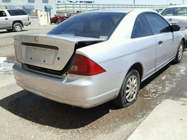 1HGEM21762L024954 - 2002 HONDA CIVIC HX SILVER photo 4