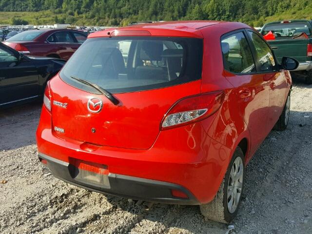 JM1DE1KY8E0171954 - 2014 MAZDA MAZDA2 RED photo 4