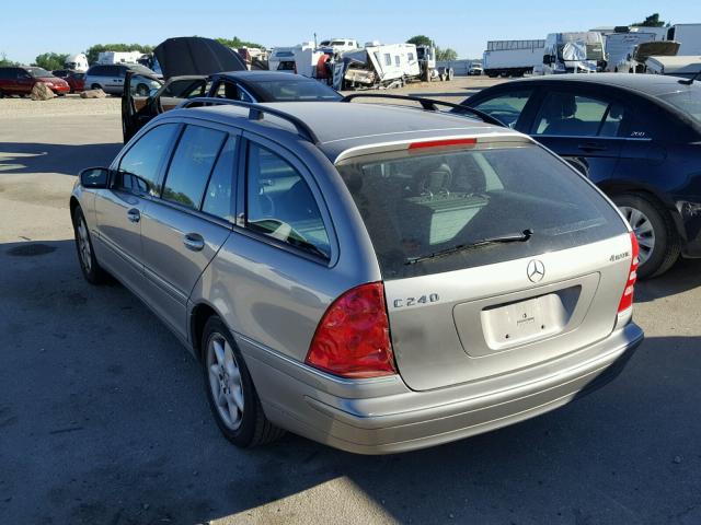 WDBRH81J34F497858 - 2004 MERCEDES-BENZ C 240 SPOR GRAY photo 3