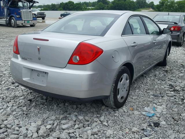 1G2ZF57B284221408 - 2008 PONTIAC G6 VALUE L SILVER photo 4