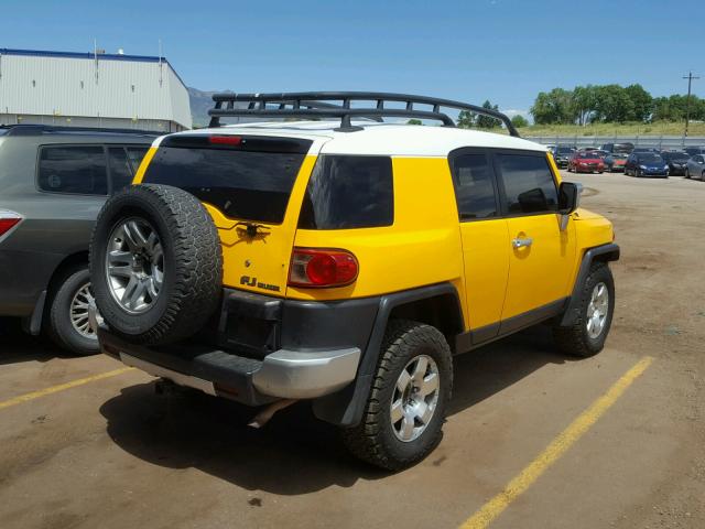 JTEBU11F370053481 - 2007 TOYOTA FJ CRUISER YELLOW photo 4