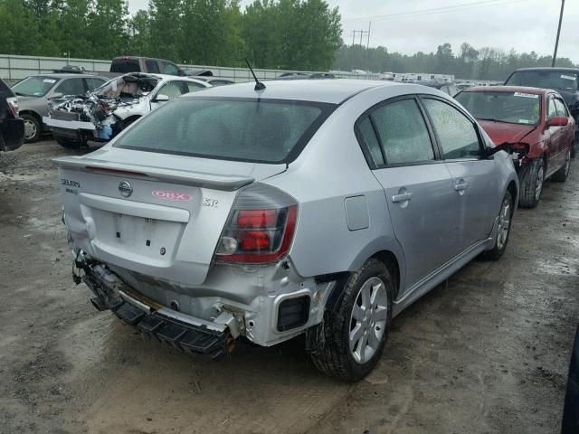 3N1AB6AP7BL617255 - 2011 NISSAN SENTRA 2.0 SILVER photo 4