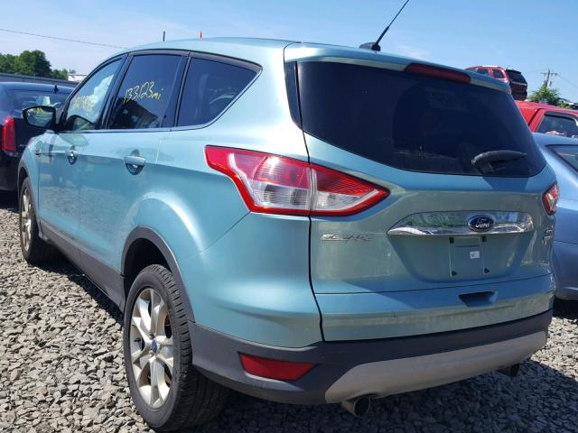 1FMCU9HX2DUC40491 - 2013 FORD ESCAPE SEL BLUE photo 3