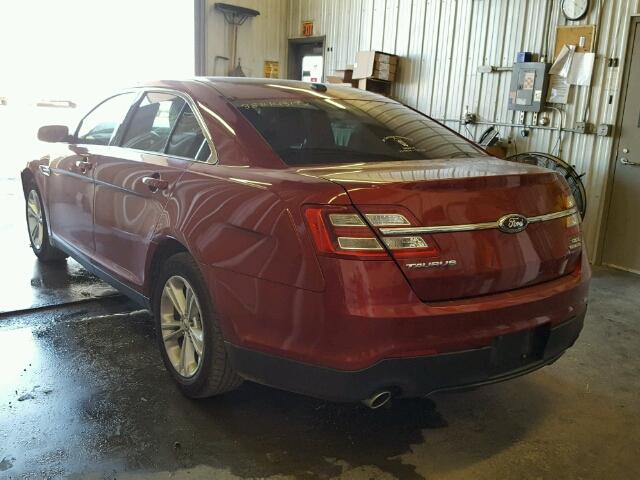 1FAHP2E81DG229704 - 2013 FORD TAURUS SEL RED photo 3