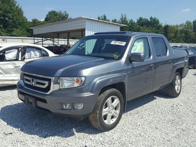 5FPYK1F59BB002928 - 2011 HONDA RIDGELINE GRAY photo 2