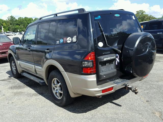 JA4MW51RX2J037199 - 2002 MITSUBISHI MONTERO LI BLACK photo 3