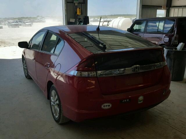 JHMZE2H73CS001916 - 2012 HONDA INSIGHT EX MAROON photo 3