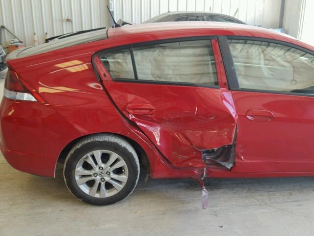 JHMZE2H73CS001916 - 2012 HONDA INSIGHT EX MAROON photo 9