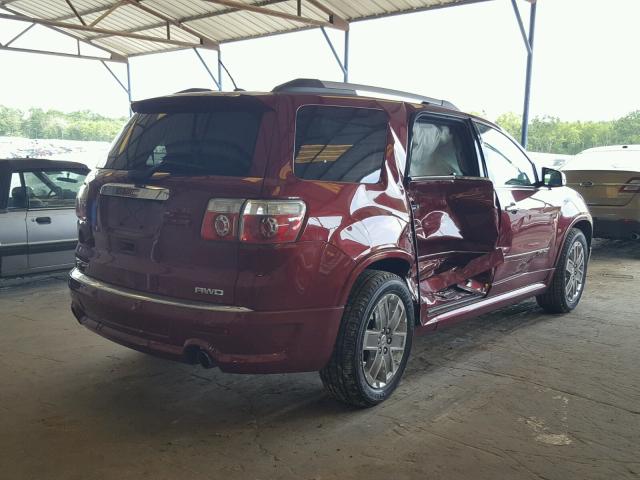 1GKKVTEDXBJ236664 - 2011 GMC ACADIA DEN BURGUNDY photo 4