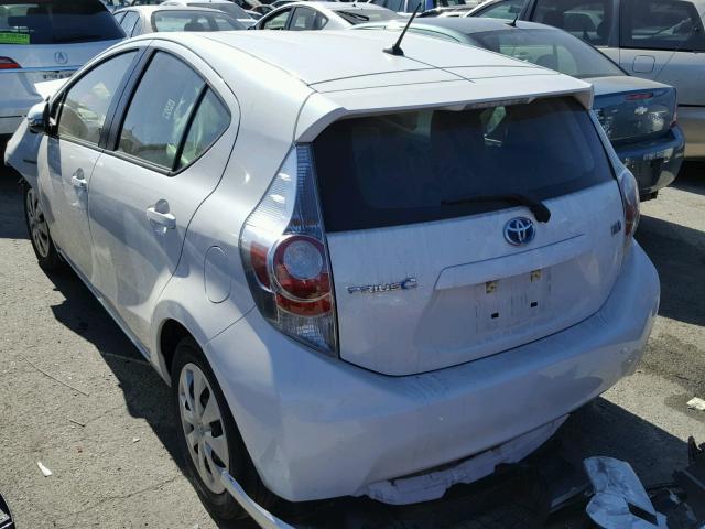 JTDKDTB31D1529074 - 2013 TOYOTA PRIUS C WHITE photo 3