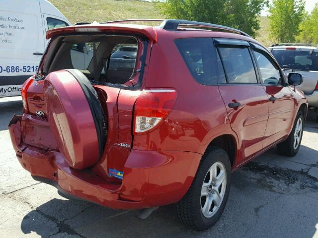 JTMBD33V675077216 - 2007 TOYOTA RAV4 RED photo 4