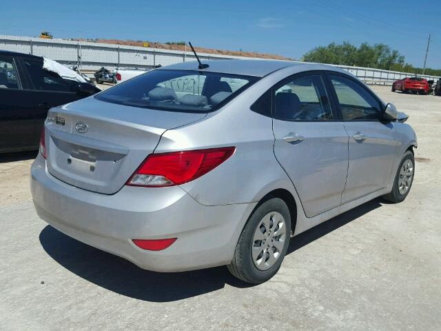 KMHCT4AE1GU110897 - 2016 HYUNDAI ACCENT SE SILVER photo 4