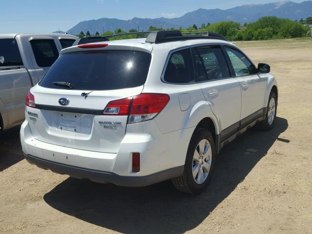 4S4BRBEC6A3369907 - 2010 SUBARU OUTBACK 2. WHITE photo 4