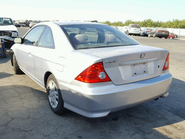 1HGEM22564L011072 - 2004 HONDA CIVIC LX SILVER photo 3