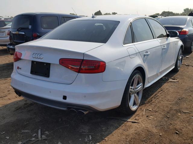 WAUDGAFL3EA114514 - 2014 AUDI S4 PREMIUM WHITE photo 4