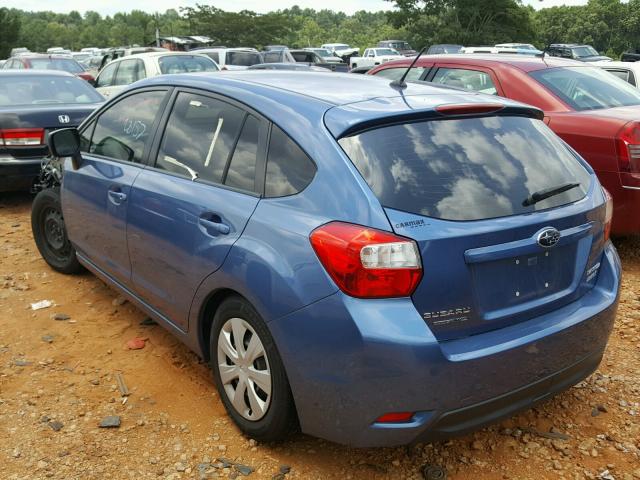 JF1GPAA62E9325888 - 2014 SUBARU IMPREZA BA BLUE photo 3