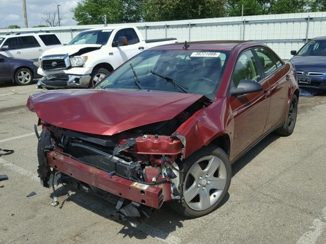 1G2ZG57B394118271 - 2009 PONTIAC G6 MAROON photo 2