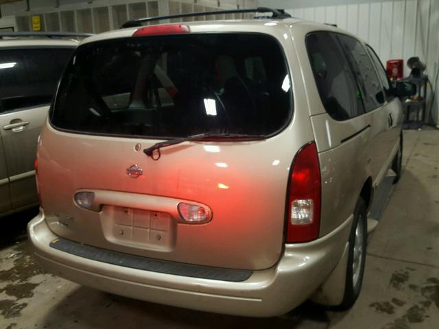 4N2ZN16T11D826069 - 2001 NISSAN QUEST SE TAN photo 4