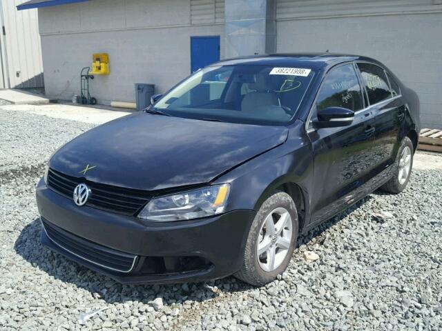 3VWLL7AJ9CM323451 - 2012 VOLKSWAGEN JETTA TDI BLACK photo 2