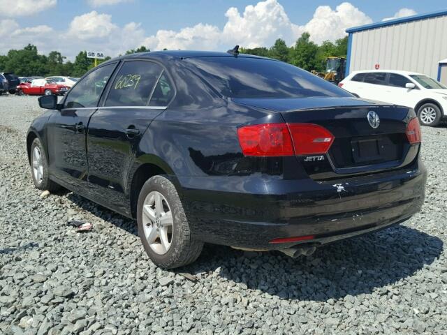 3VWLL7AJ9CM323451 - 2012 VOLKSWAGEN JETTA TDI BLACK photo 3