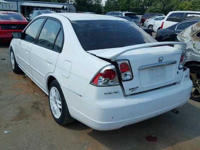 2HGES26702H612344 - 2002 HONDA CIVIC WHITE photo 3