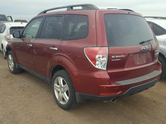 JF2SH6DC8AH758679 - 2010 SUBARU FORESTER MAROON photo 3