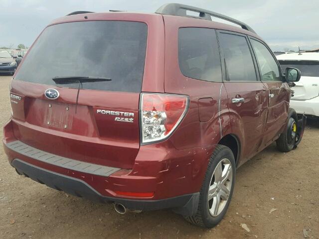 JF2SH6DC8AH758679 - 2010 SUBARU FORESTER MAROON photo 4