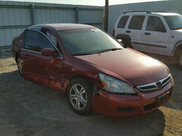 1HGCM56357A203035 - 2007 HONDA ACCORD SE RED photo 1