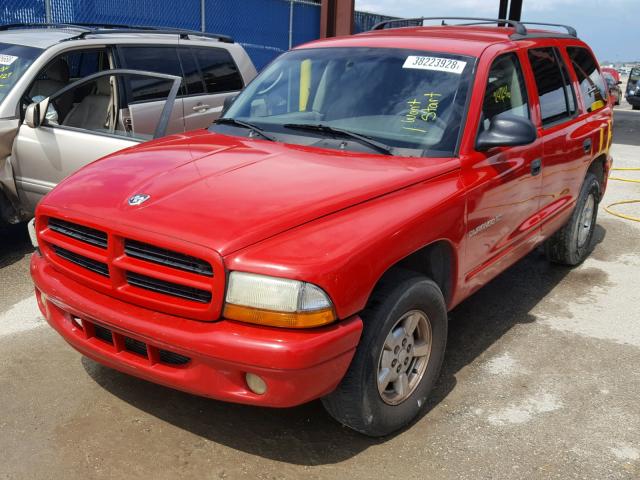 1B4HR28N41F615053 - 2001 DODGE DURANGO RED photo 2