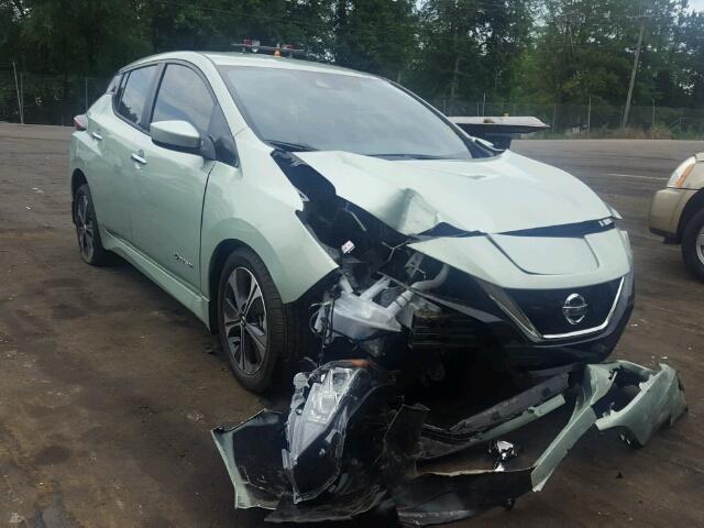 1N4AZ1CP4JC311445 - 2018 NISSAN LEAF S GREEN photo 1