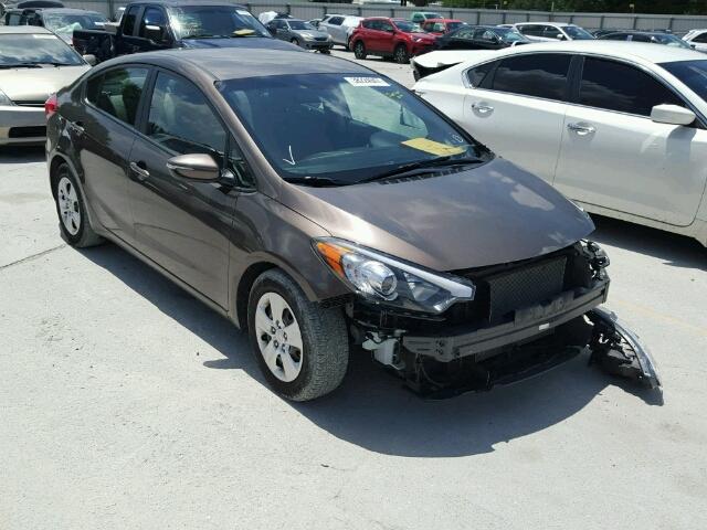 KNAFX4A64F5364754 - 2015 KIA FORTE LX BROWN photo 1