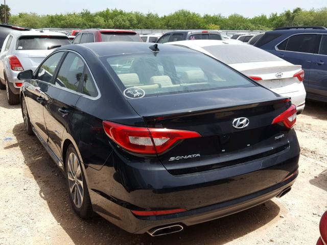 5NPE34AFXGH280787 - 2016 HYUNDAI SONATA SPO BLACK photo 3